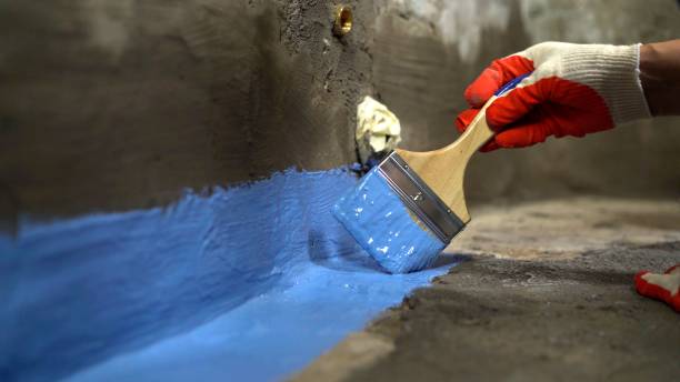 Commercial Waterproofing project at a Fredericksburg, VA business property by SJ Waterproofing Pros